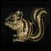 Rhinestone Encrusted Squirrel Lapel Pin