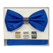 Royal Blue Bow Tie with Matching Hanky