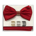 Red Bow Tie with Matching Hanky