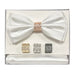 White Bow Tie with Matching Hanky