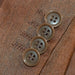 Men's Brown 3-Piece Wool Suit - Cuffs