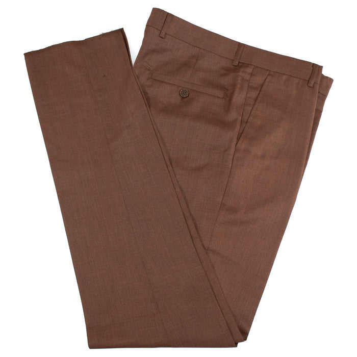 Men's Brown 3-Piece Wool Suit - Pants