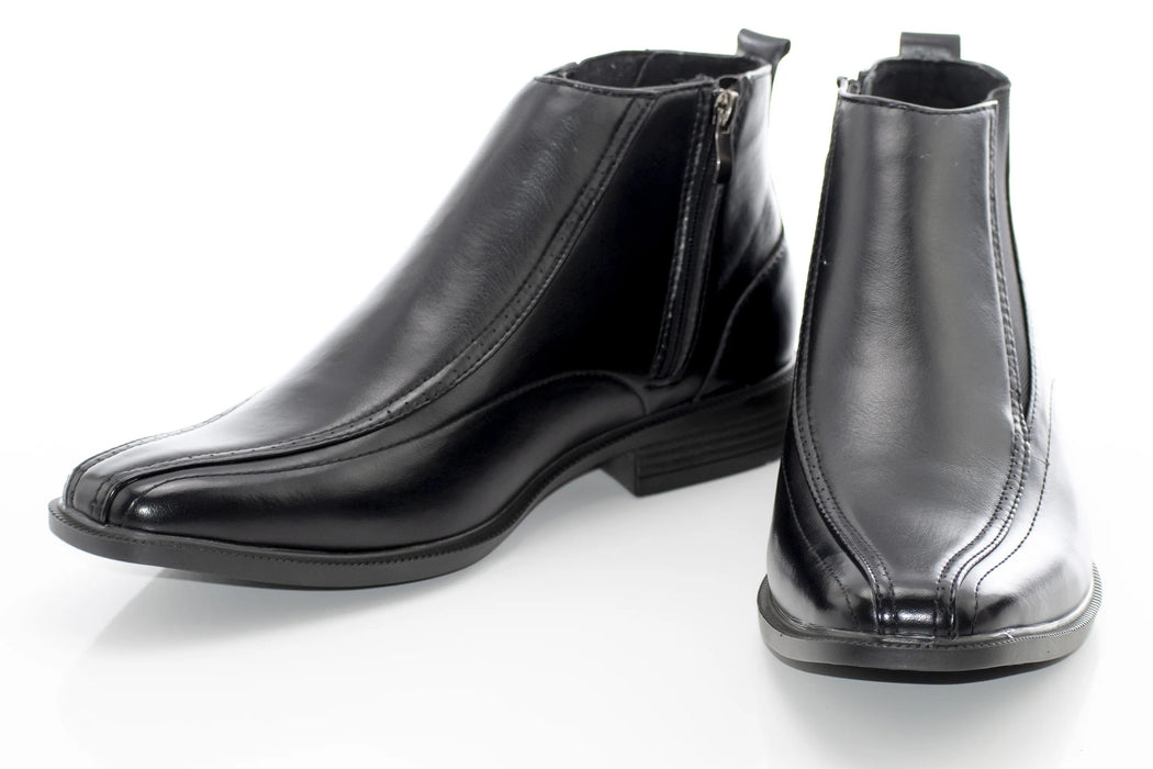 Black Leather Fashion Chelsea Boot