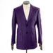 Men's Purple Wool Overcoat