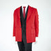 Men's Red Wool Overcoat