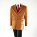 Men's Caramel Brown Wool Overcoat