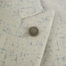 Ivory and Blue Splash 3-Piece Slim-Fit Suit Peak Lapel Close Up