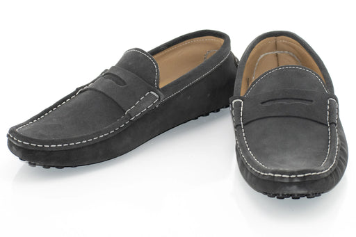 Anthracite Gray Suede Penny Loafer - Vamp, Toe, Outsole