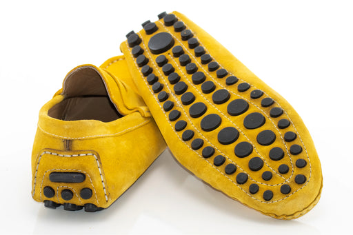 Yellow Suede Penny Loafer - Back, Sole