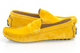 Yellow Suede Penny Loafer - Quarter, Heel