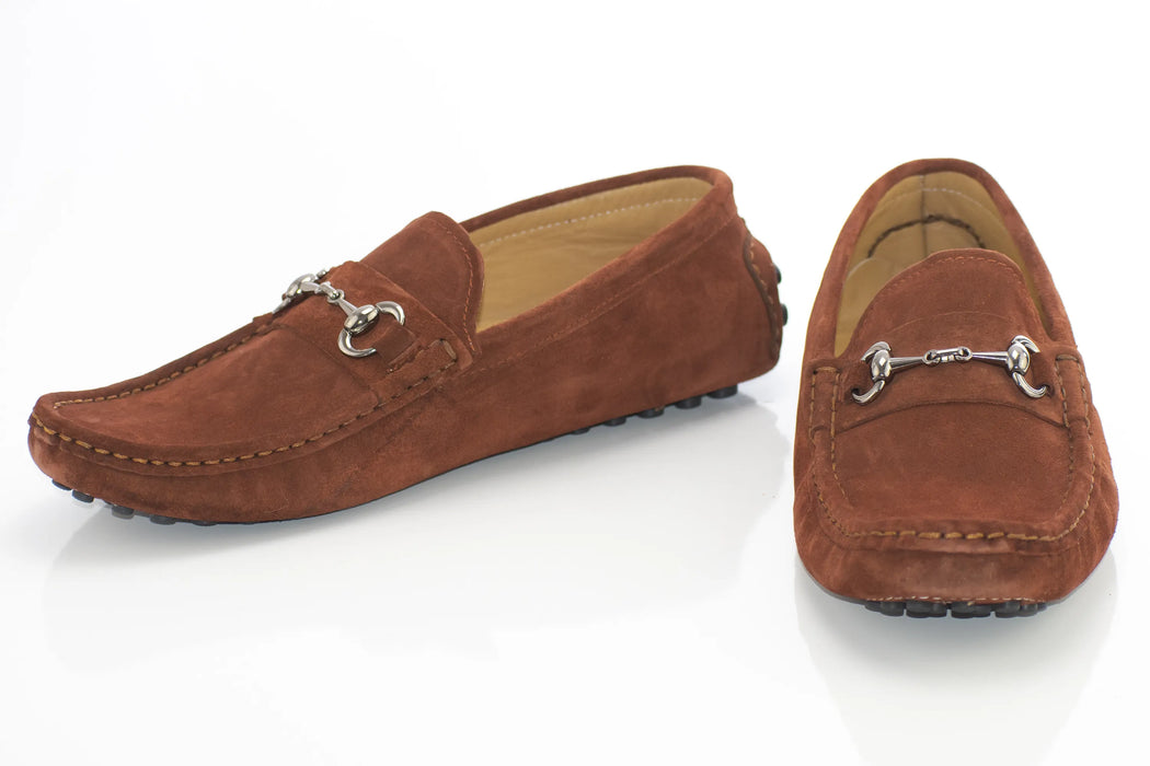 Men's Brown Moc-Toe Bit Loafer Dress Shoe