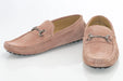 Men's Dried Rose Pink Moc-Toe Bit Loafer Dress Shoe