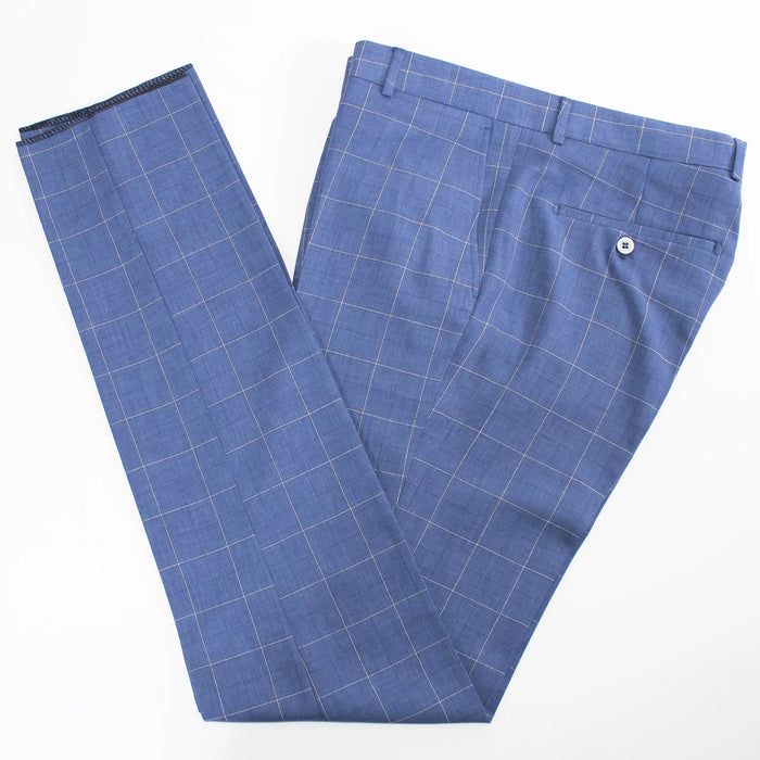 Royal 2-Piece Double-Breasted Checked Tailored-Fit Suit