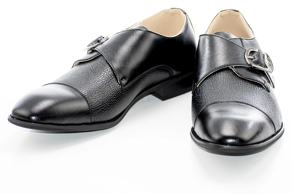 大Sale! ☆Leather Monk Strap Dress Shoes by 5 AVENUE 