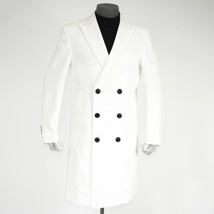 White Huckaback Overcoat