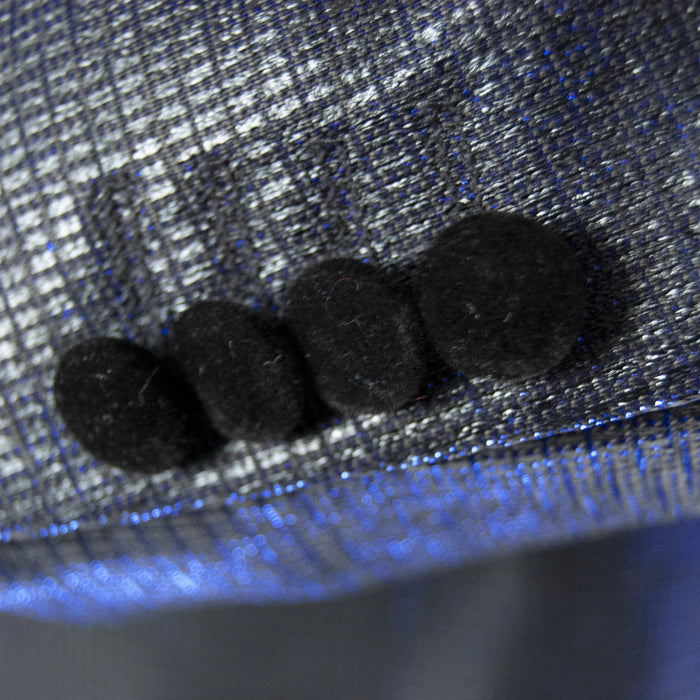 Men's Blue Metallic Slim-Fit Tuxedo Cuffs