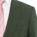 Men's Hunter Green 2-Piece Suit Showing Peak Lapel