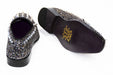 Black Spiked Glitter Smoking Loafer Sole