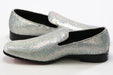 Silver Pearl Dress Loafer - Quarter, Heel