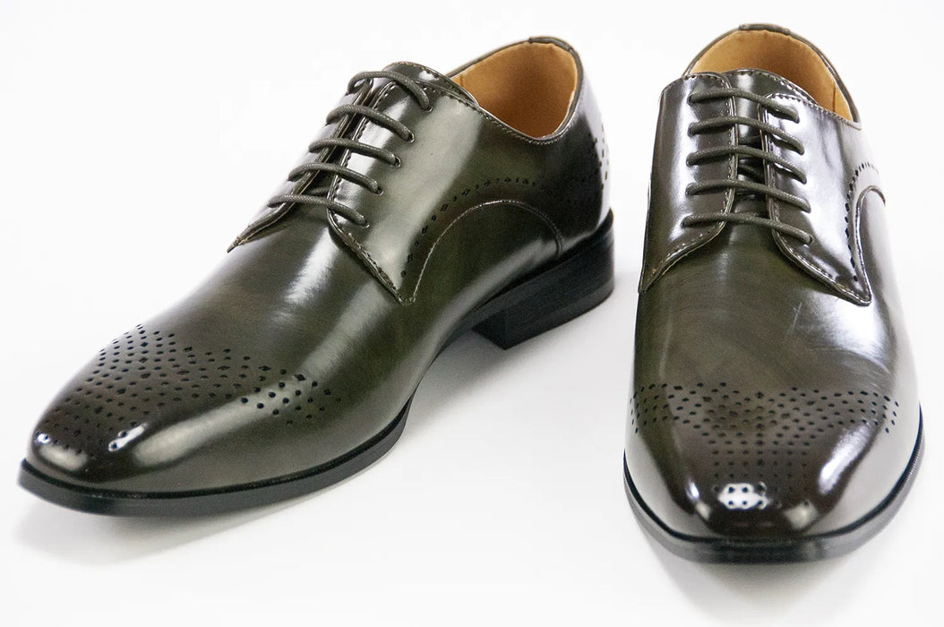 Men's Olive Leather Dress Shoe