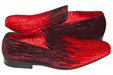 Men's Red Velvet Fire Dress Shoe