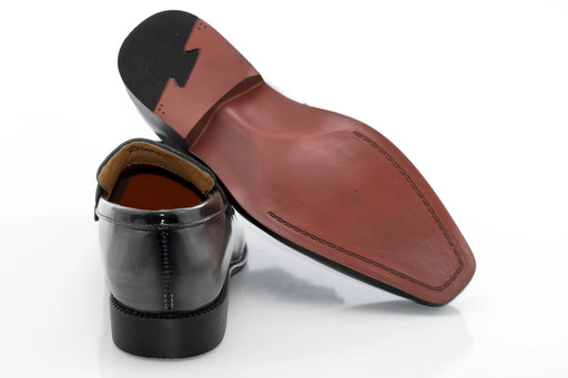 Men's Gray PU Leather Bit-Loafer Dress Shoe