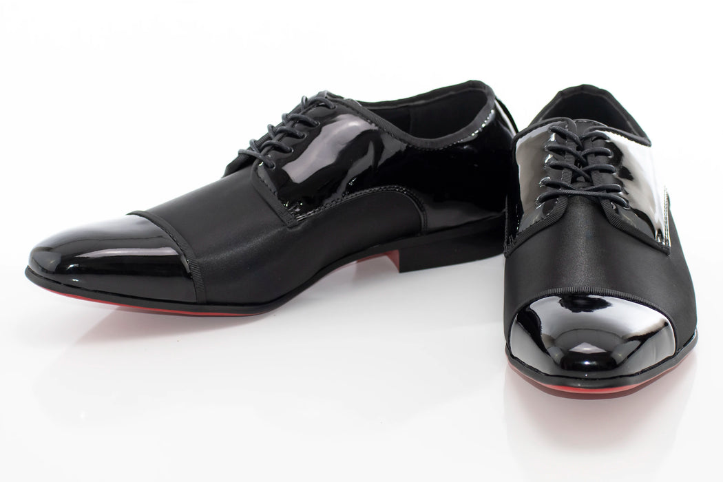 Men's Black Patent Leather Derby Lace Dress Shoe