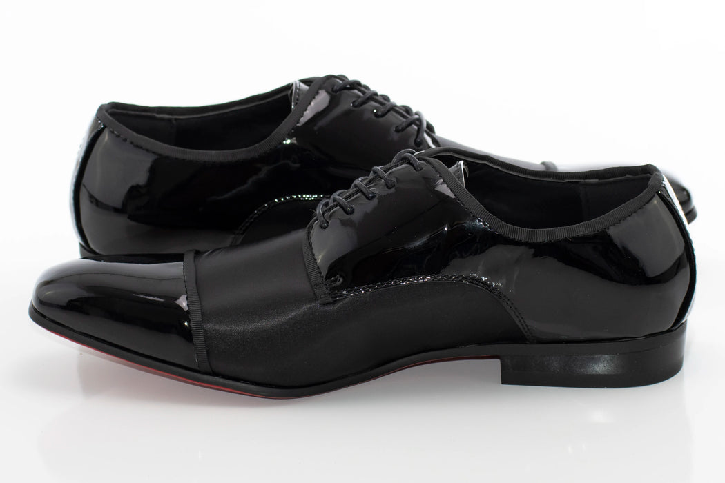Men's Black Patent Leather Derby Lace Dress Shoe