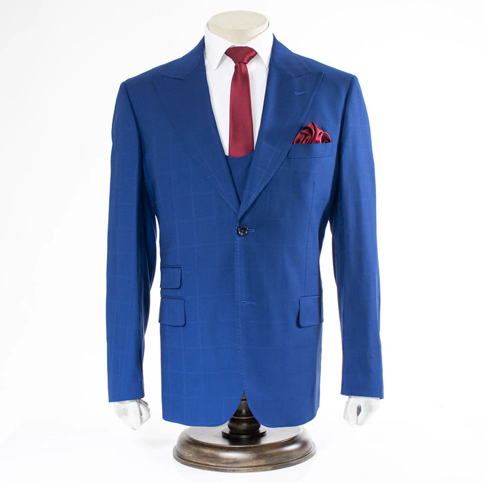 Royal Window Check 3-Piece Regular-Fit Suit