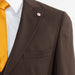 Men's Brown 3-Piece Suit With Double-Breasted Vest