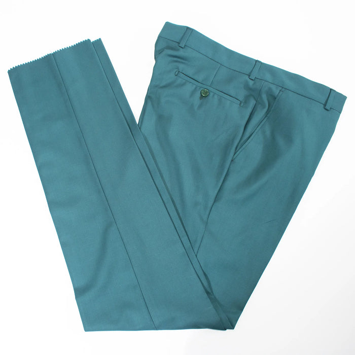Men's Teal Green 3-Piece Suit With Double-Breasted Vest