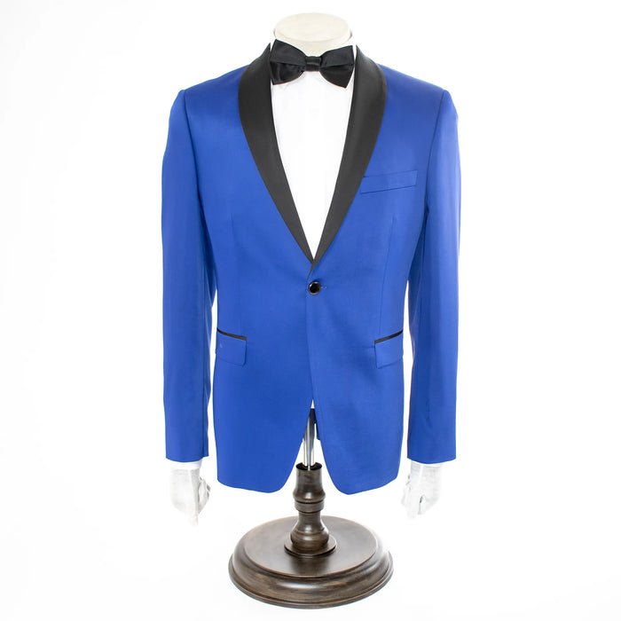 Royal Blue Satin 2-Piece Slim-Fit Tuxedo