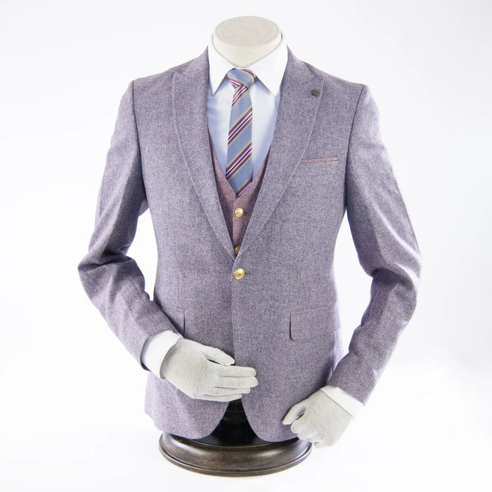 Men's Lavender Twill 3-Piece Suit