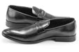 Men's Black Leather Penny Loafer Dress Shoe