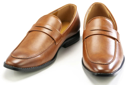 Men's Brown Leather Penny Loafer Dress Shoe