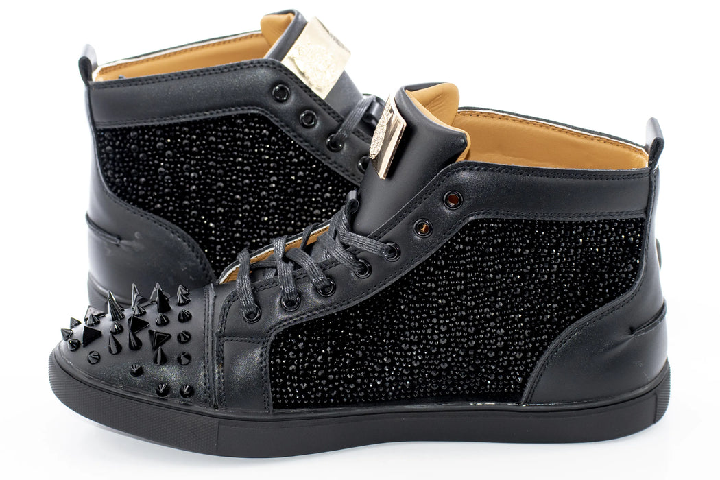 Black and Gold Spiked High-Tops