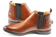 Brown Leather Chelsea Boot - Quarter, Heel