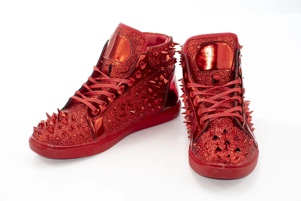 Royal Glitter Spiked High-Tops