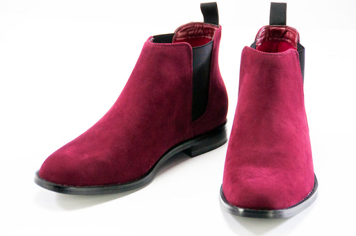 Burgundy Suede Chelsea Boot - Vamp, Toe, And Outsole