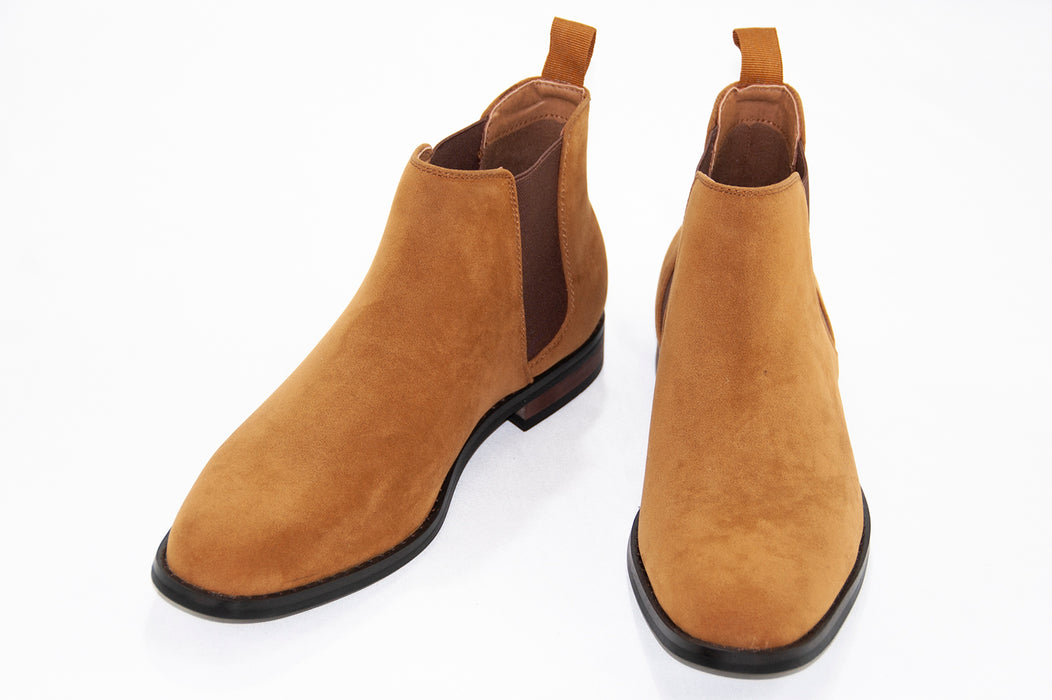 Camel Suede Chelsea Boot - Vamp, Toe, And Outsole