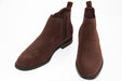 Dark Brown Suede Chelsea Boot - Vamp, Toe, And Outsole
