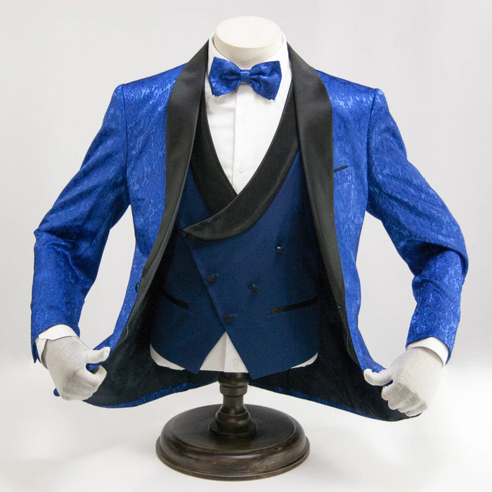 Sapphire Paisley 3-Piece Tailored-Fit Tuxedo