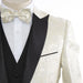 Men's Off White 3-Piece Paisley Tuxedo