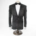 Men's Black Shining Sequin Slim-Fit Jacket With Shawl Lapels