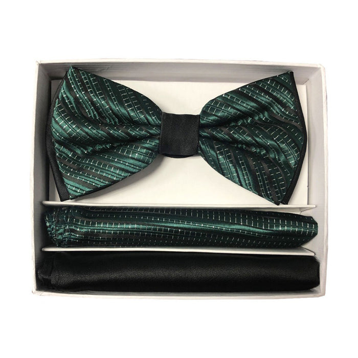 Two-Tone Bow Tie with Matching Hankies