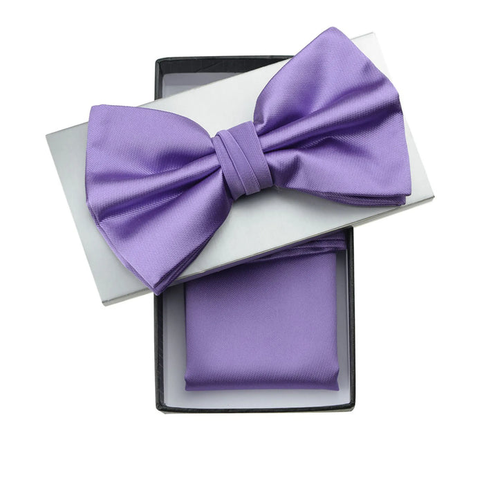 Lavender Solid Pre-Tie Satin Bow Tie