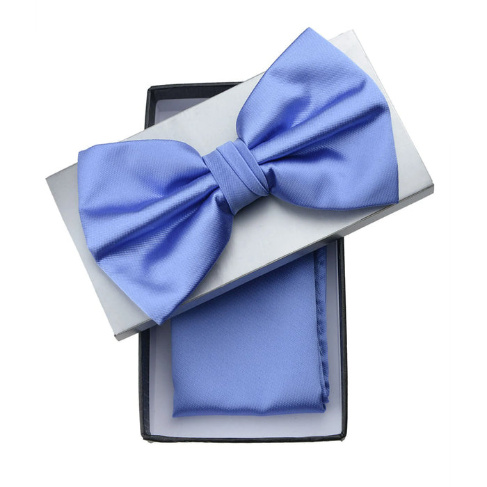 Sky Blue Solid Pre-Tie Satin Bow Tie