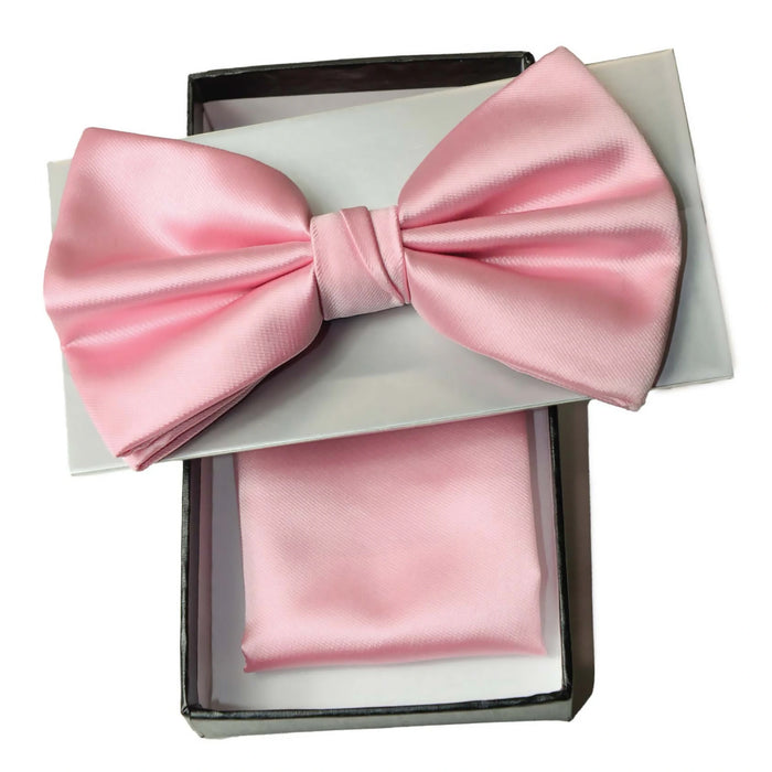 Light  Pink Solid Pre-Tie Satin Bow Tie