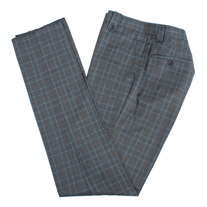 Men's Charcoal 3-Piece Modern-Fit Suit Pants