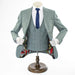 Men's Green Plaid 3-Piece Modern-Fit Suit And Double Breasted Vest